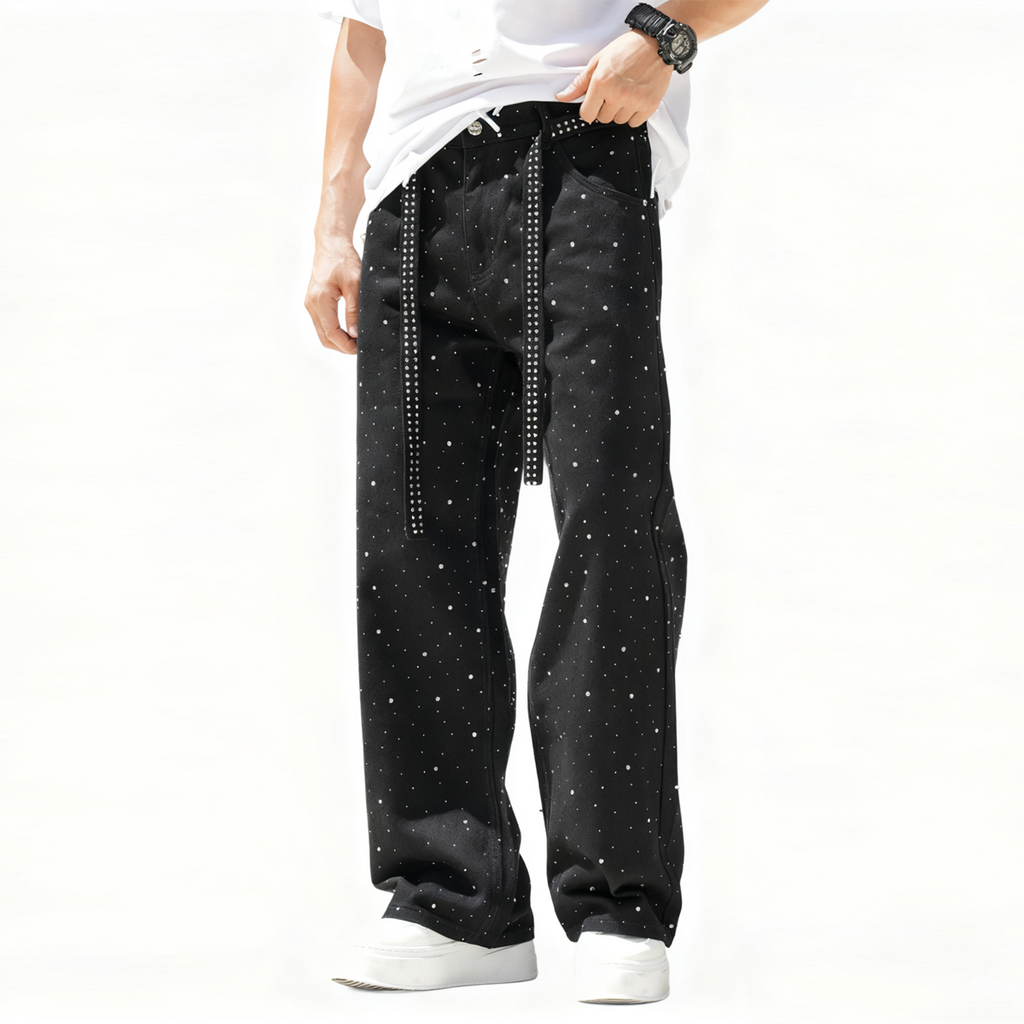 NuEden: Rhinestone Star Luv Jeans