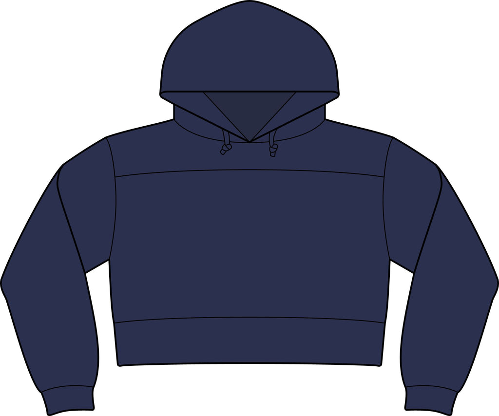 NuEden: Cropped Logo Hoodie