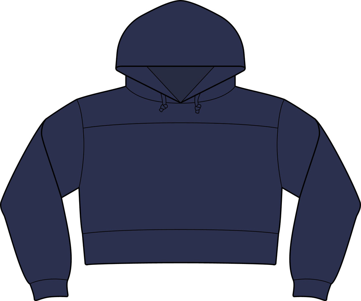 NuEden: Cropped Logo Hoodie