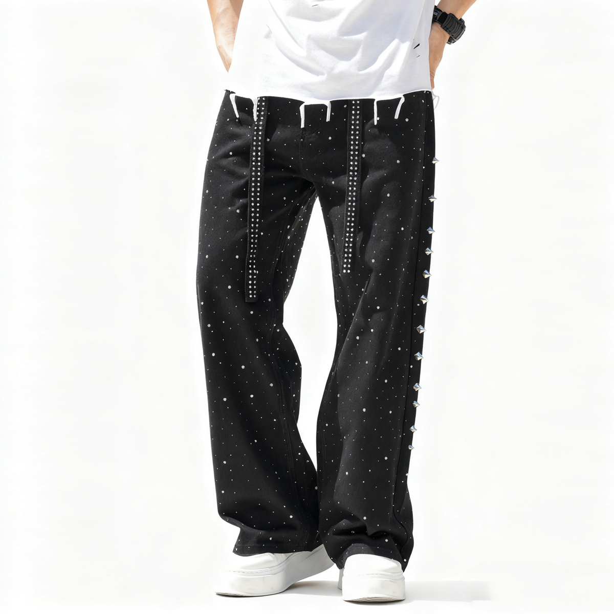 NuEden: Rhinestone Star Luv Jeans