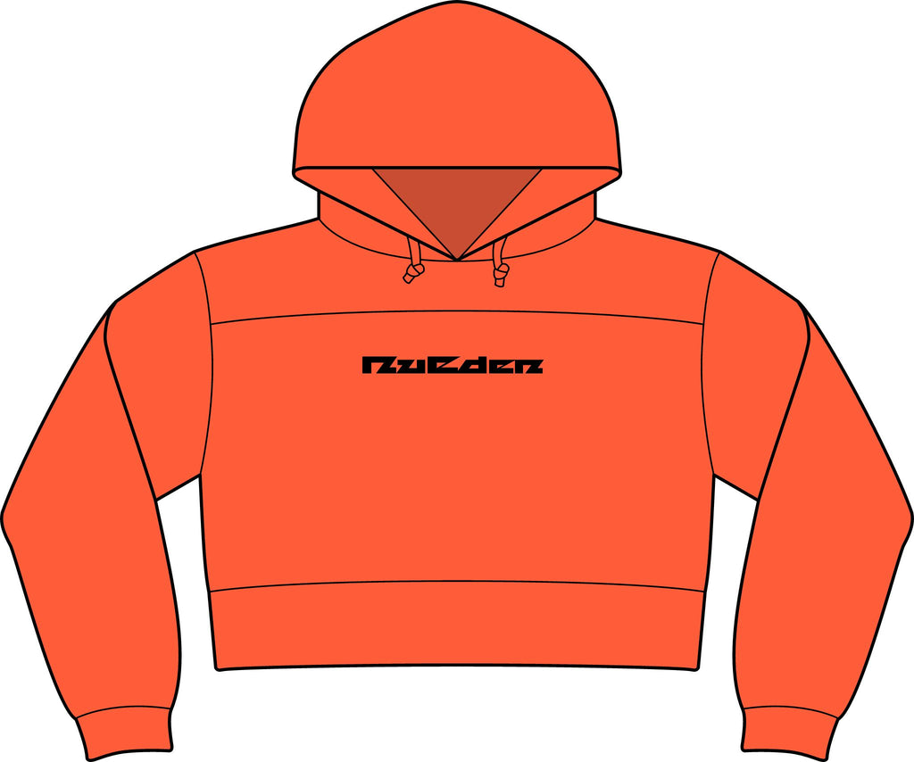 NuEden: Cropped Logo Hoodie