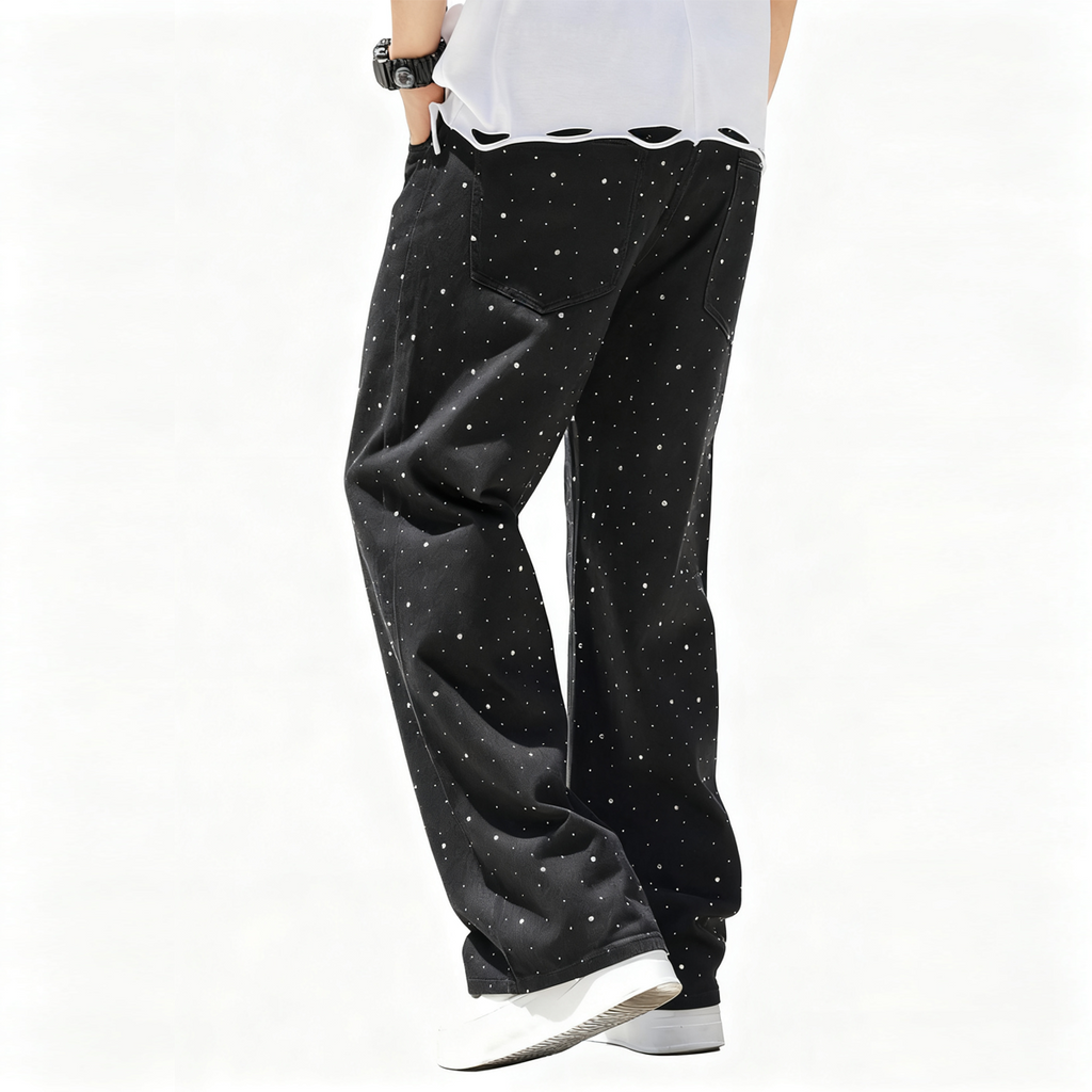 NuEden: Rhinestone Star Luv Jeans