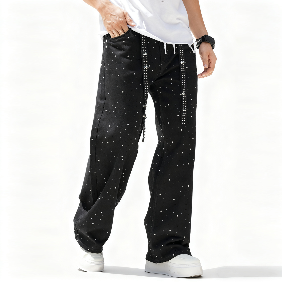 NuEden: Rhinestone Star Luv Jeans