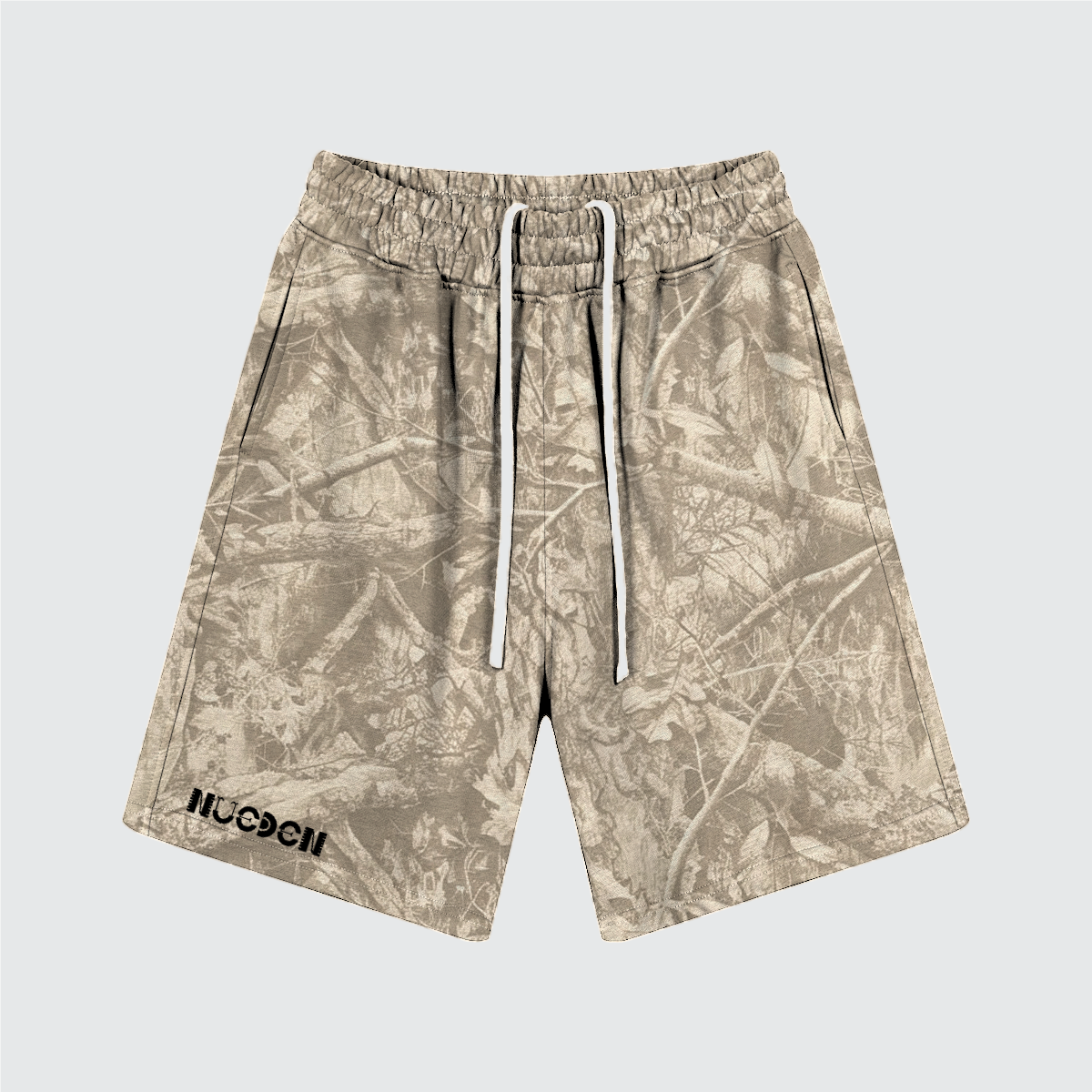 NuEden: Heavyweight Logo Camo Fleece Shorts Also Available with Matching Hoodie .