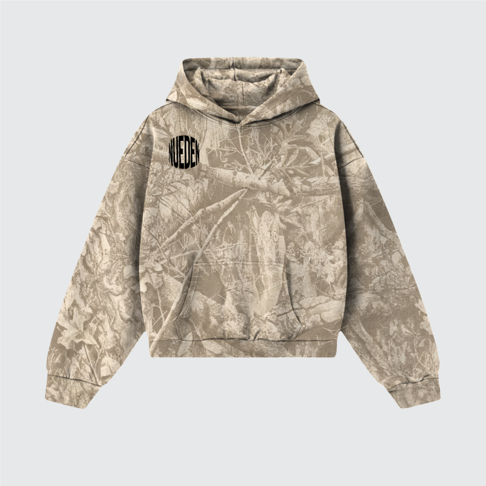 NuEden: Heavyweight Camo Fleece Logo  Hoodie（360GSM）