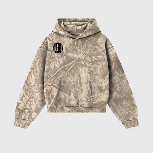 NuEden: Heavyweight Camo Fleece Logo  Hoodie（360GSM）
