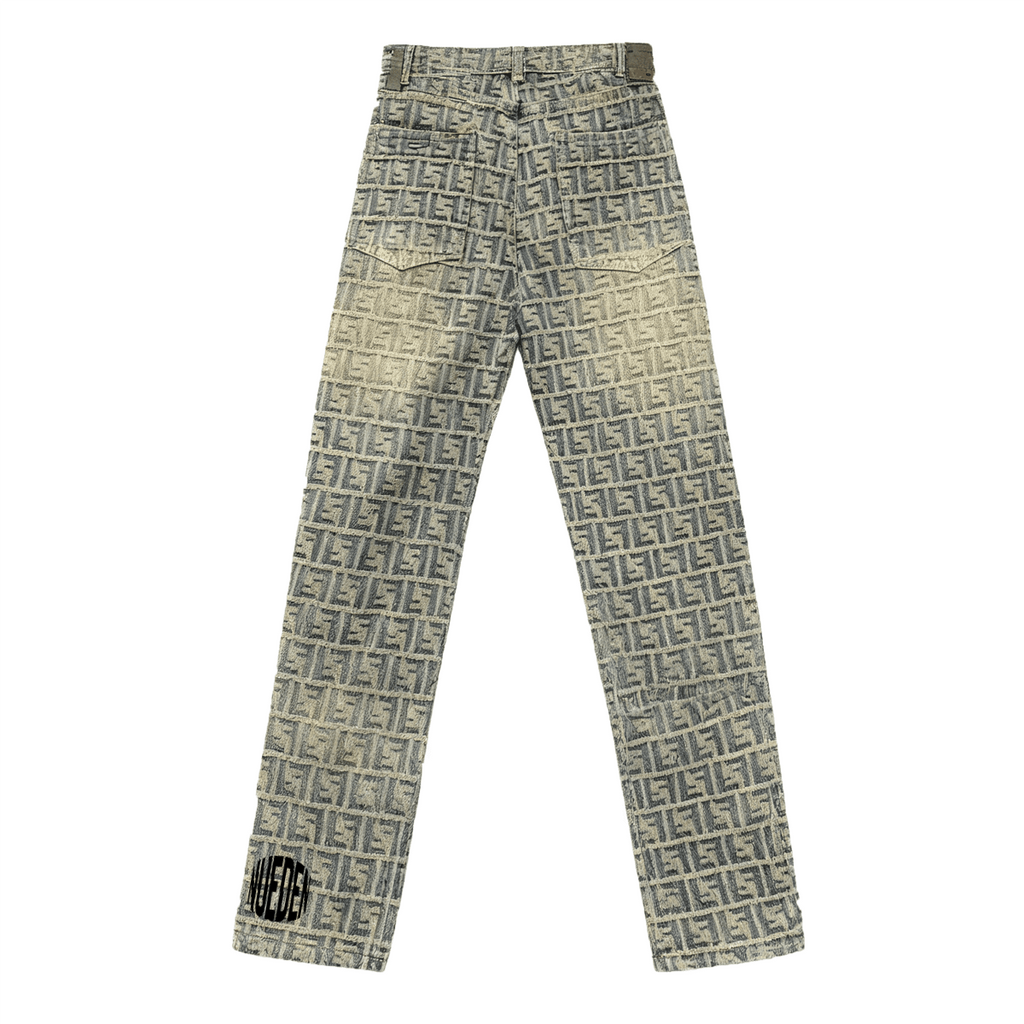 NuEden: Jacquard Letter Jeans