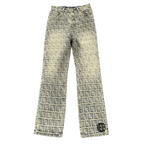 NuEden: Jacquard Letter Jeans