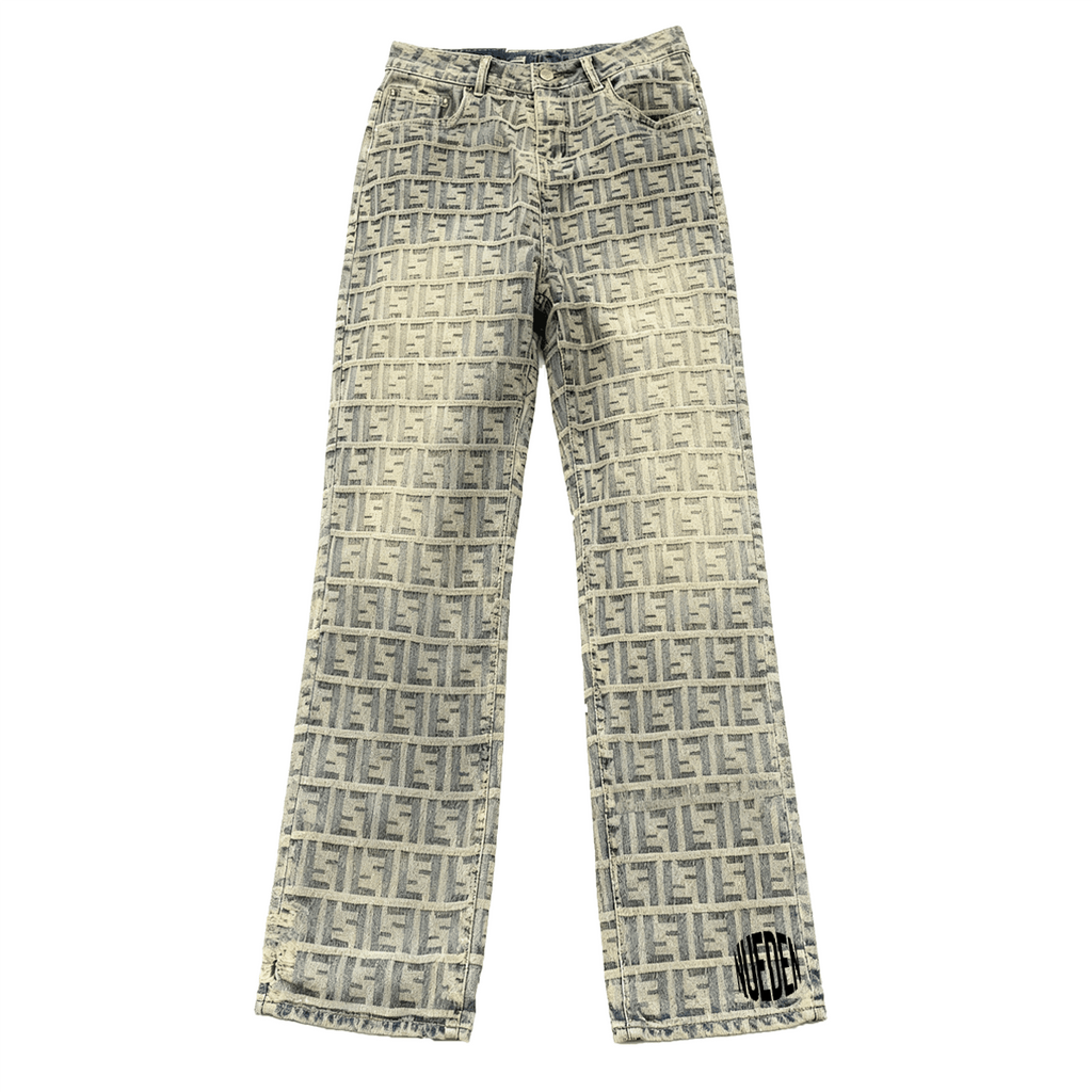 NuEden: Jacquard Letter Jeans