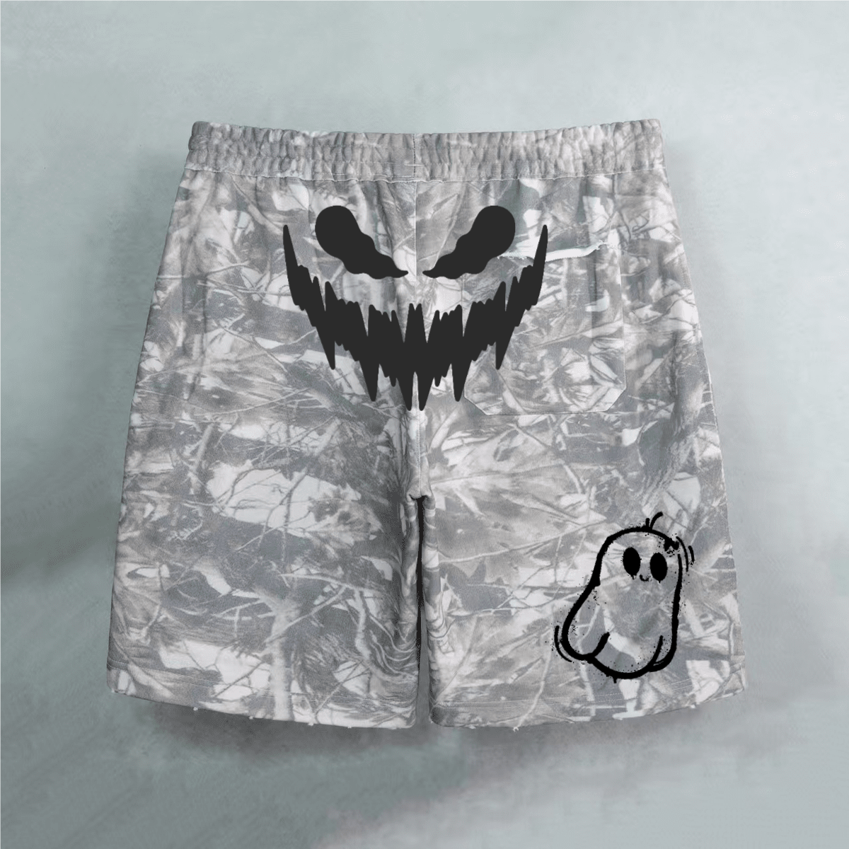 Unisex Heavyweight 100% Cotton French Terry Camo Shorts (400GSM)