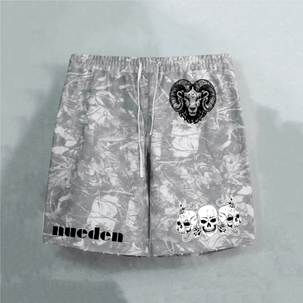Unisex Heavyweight 100% Cotton French Terry Camo Shorts (400GSM)
