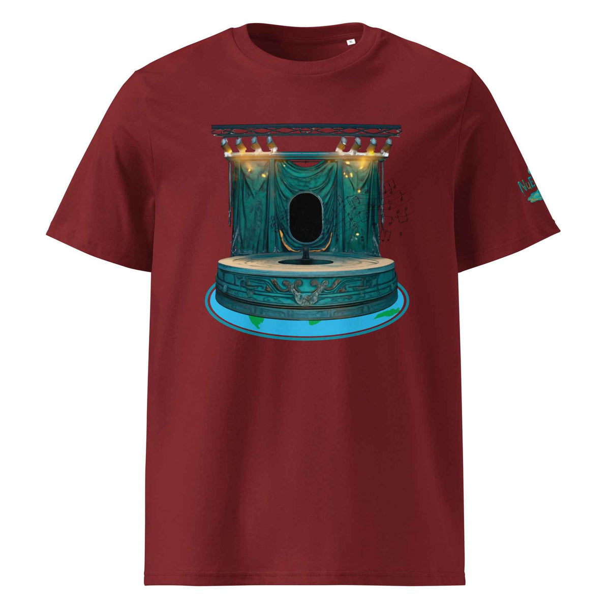 Unisex organic ribbed neck t-shirt