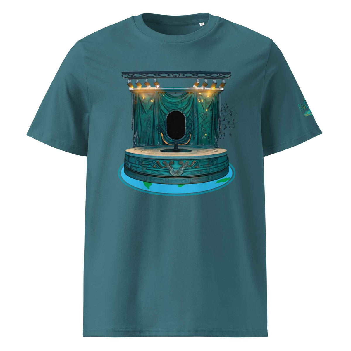 Unisex organic ribbed neck t-shirt